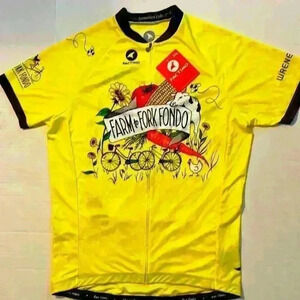 Pactimo, womans 3XL yelllow, short sleeve cycling jersey​